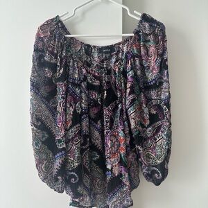 Karen Kane Pink Ruched 3/4 Sleeve Blouse